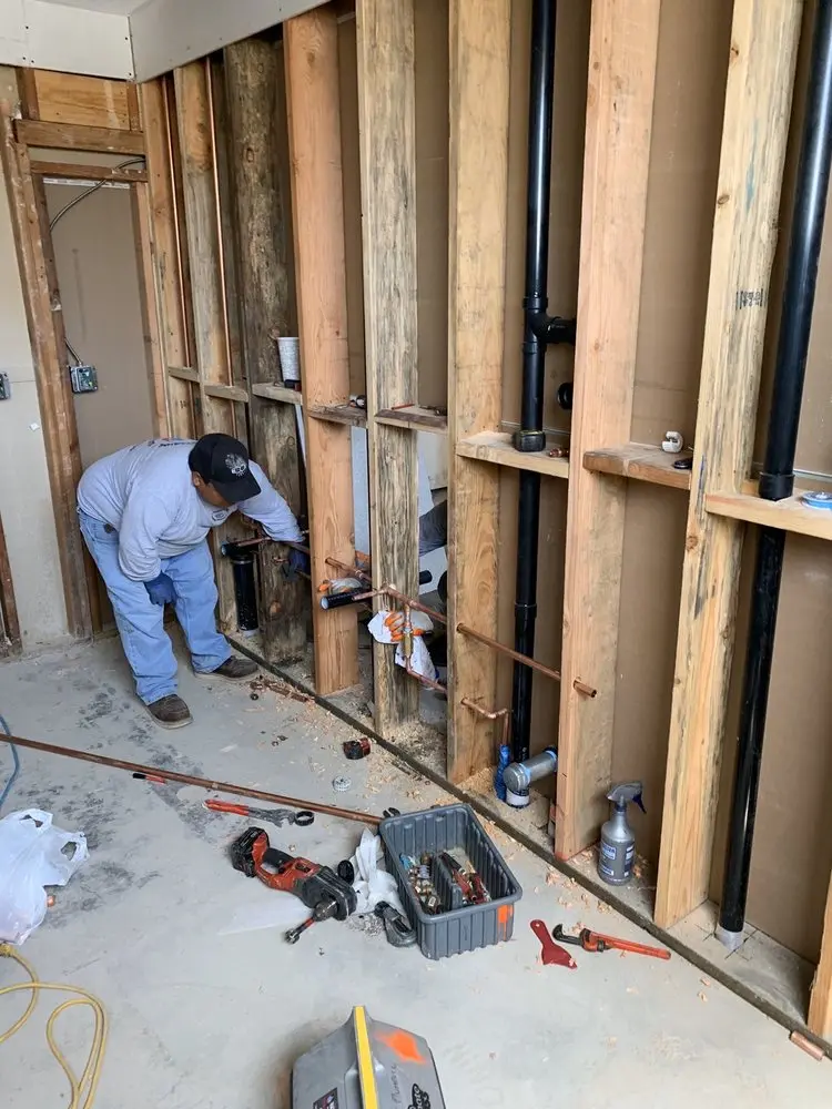 Commercial rough-in plumbing for Water Heater Replacement in Central Street